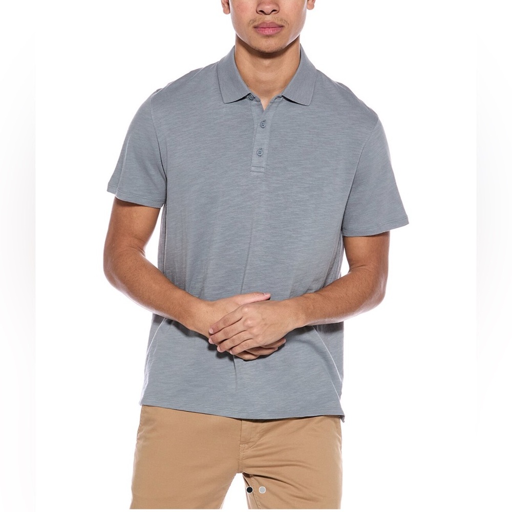 Vince Vince Regular Fit Slub Polo in Hazy Skies Size Large Men’s Shirt